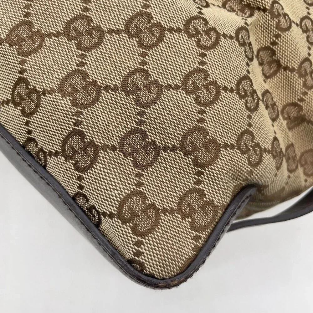 ❌SOLD❌ Authentic Gucci GG Canvas/Leather Buckle Tote Bag - Picture 12 of 17